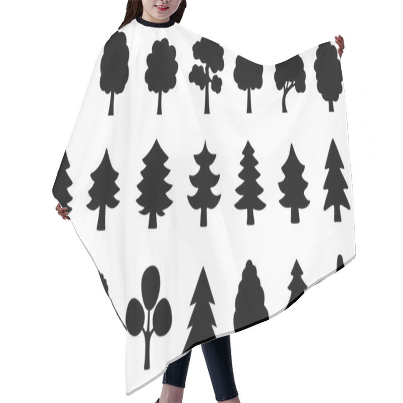 Personality  Tree Simple Silhouettes Hair Cutting Cape