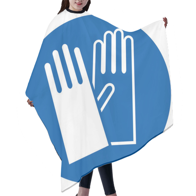 Personality  Wear Gloves - Safety Sign, Warning Sign Hair Cutting Cape