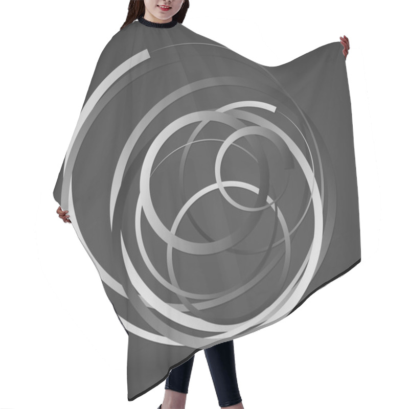 Personality  Abstract Random Circles Background Hair Cutting Cape