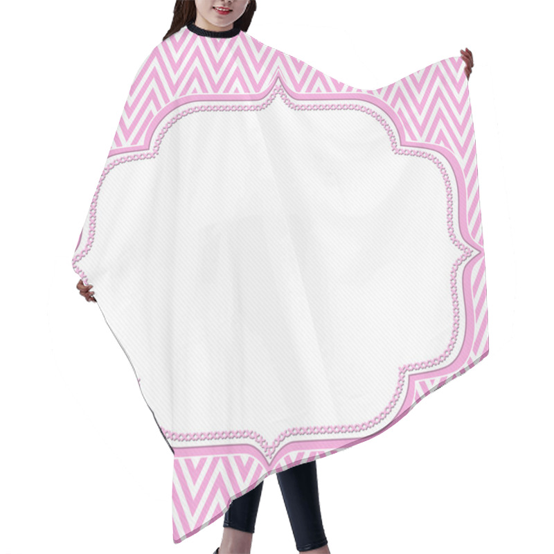 Personality  Pink And White Chevron Zigzag Frame Background Hair Cutting Cape