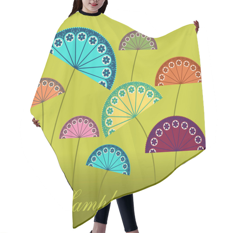 Personality  Card - Oriental Flowers Hair Cutting Cape