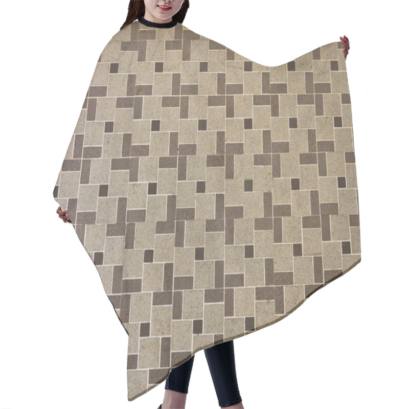 Personality  Brown Tile Texture Hair Cutting Cape