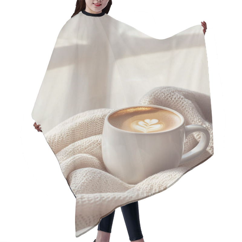 Personality  Cozy Coffee Moments With Warm Blankets Hair Cutting Cape