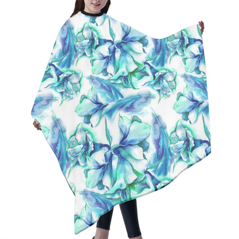 Personality  Amaryllis Seamless Pattern Hair Cutting Cape