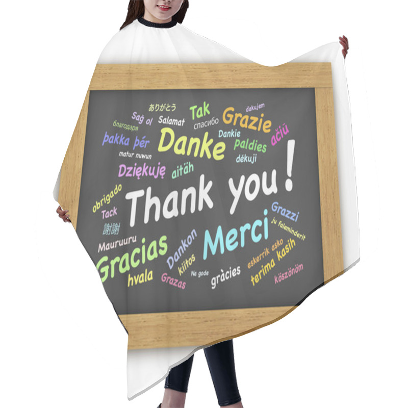 Personality  International Thank You Chalkboard Hair Cutting Cape