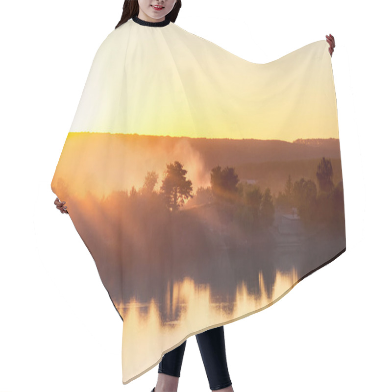 Personality  Sunrise Over The Lake Hair Cutting Cape