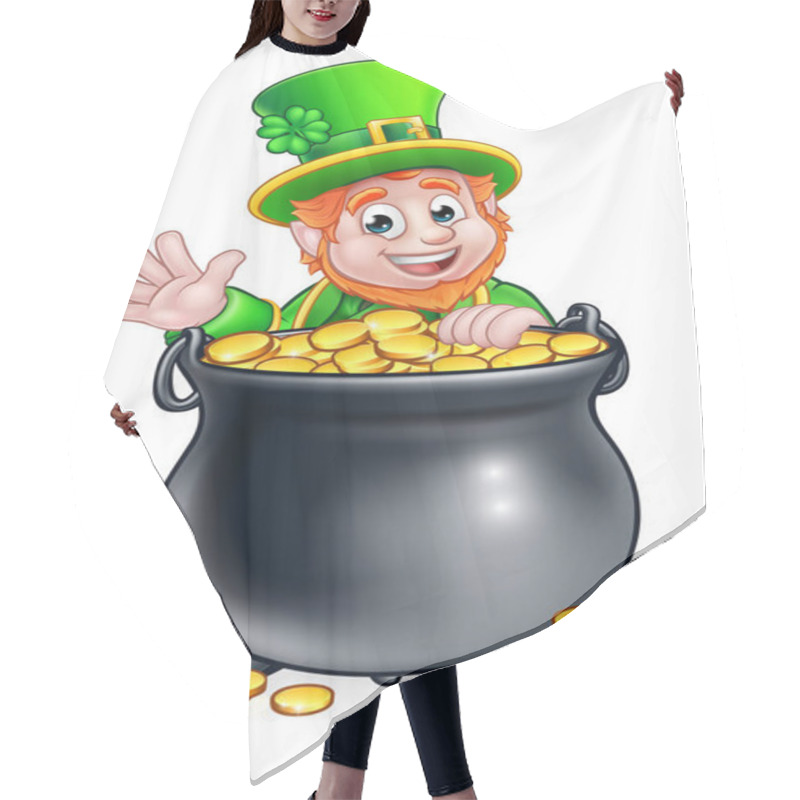 Personality  St Patricks Day Leprechaun And Pot Of Gold Hair Cutting Cape