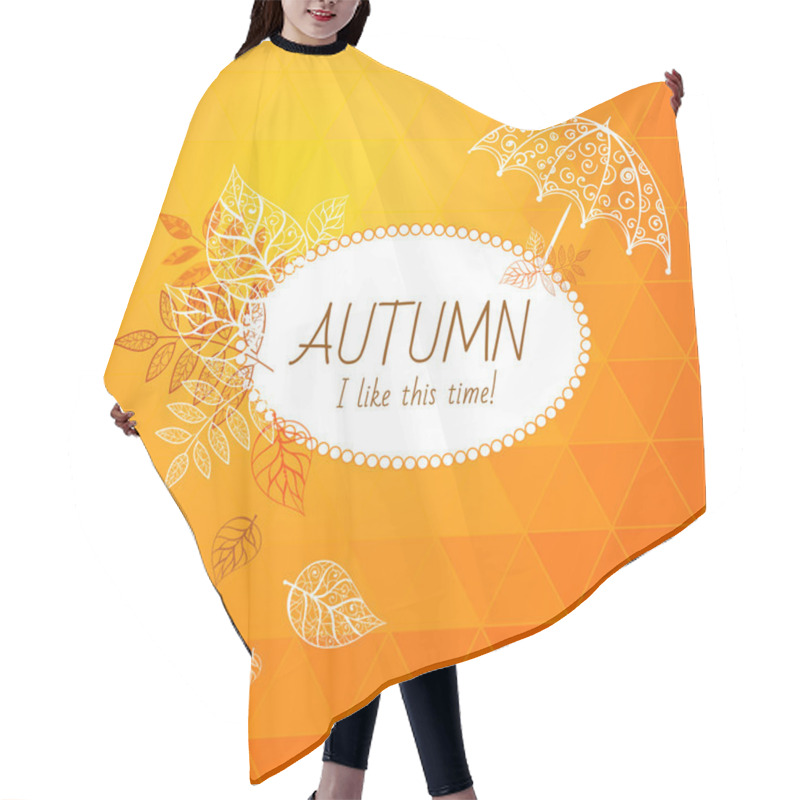 Personality  Autumn Background With Umbrella Hair Cutting Cape