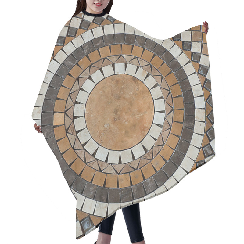 Personality  Mosaic Circle Floor Hair Cutting Cape