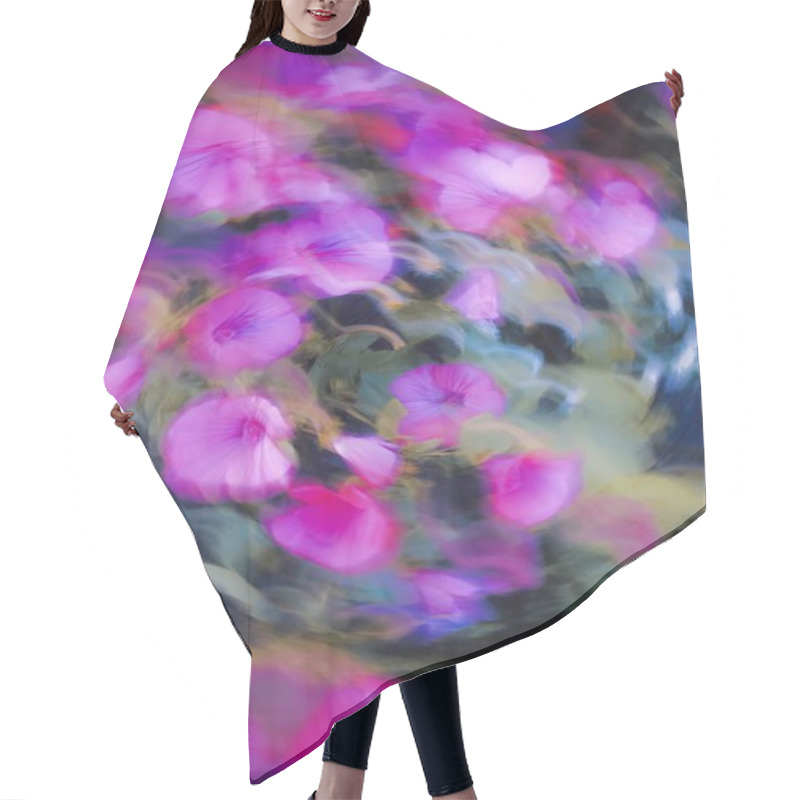 Personality  Vibrant Swirl Of Pink Flowers Creating A Dreamy Floral Abstract. Hair Cutting Cape