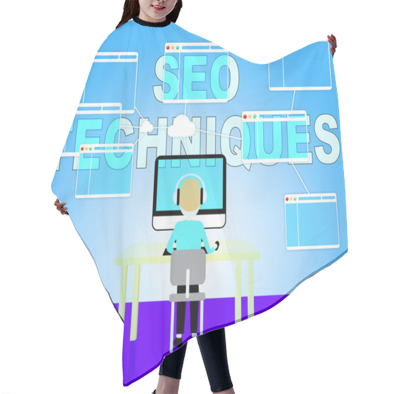 Personality  Seo Techniques Shows Internet Search Engines Strategy Hair Cutting Cape