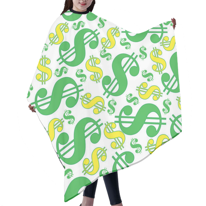 Personality  Seamless Background With Dollar Signs Hair Cutting Cape