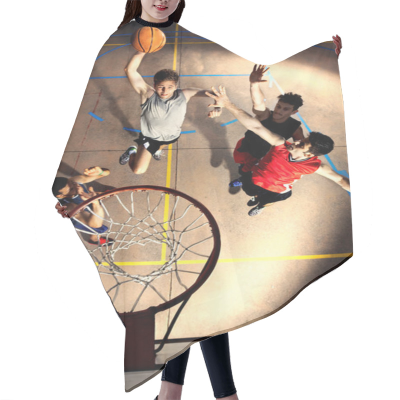 Personality  Young Basketball Players Playing With Energy Hair Cutting Cape