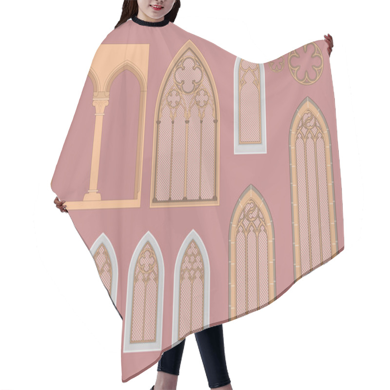 Personality  Gothic Windows In Central Europe Hair Cutting Cape