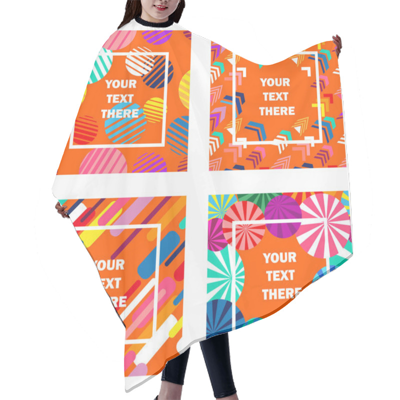 Personality  Set Of Expressive Abstract Geometric Designs. Hair Cutting Cape