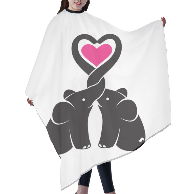 Personality  Vector Image Of Elephant And Heart On White Background, The Expr Hair Cutting Cape