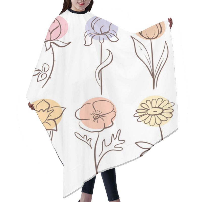 Personality  Flower Set Hair Cutting Cape