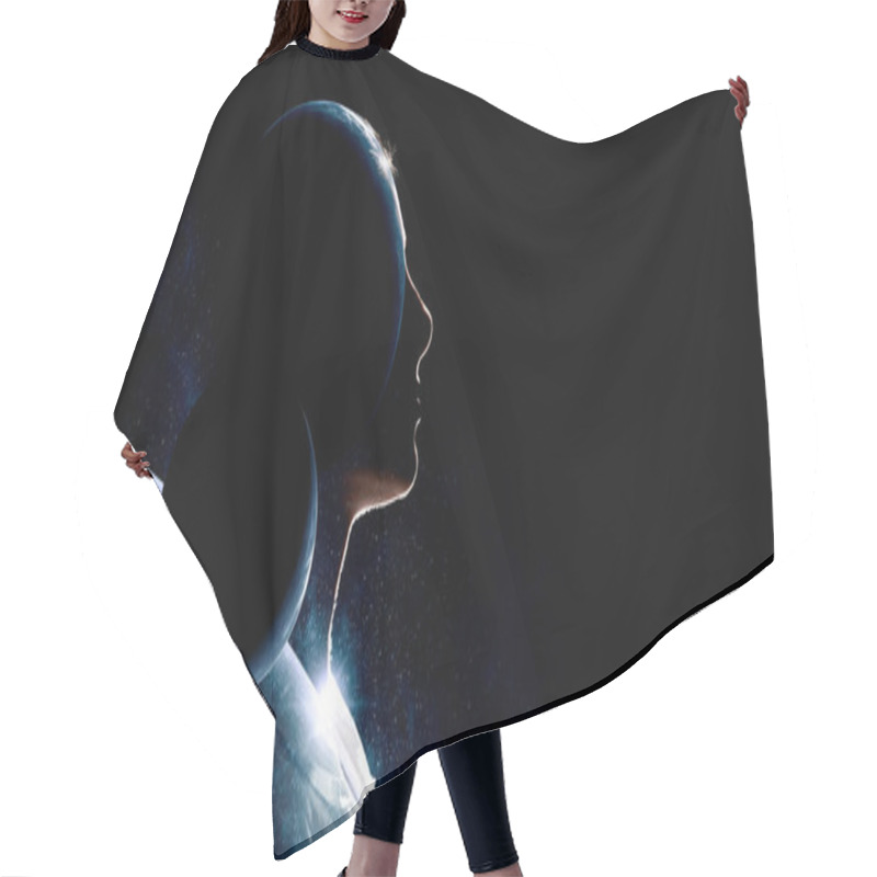 Personality  The Universe Within . Mixed Media Hair Cutting Cape