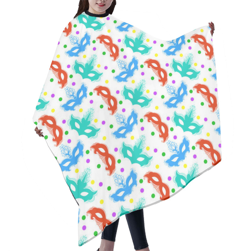 Personality  Masquerade Seamless Pattern Hair Cutting Cape