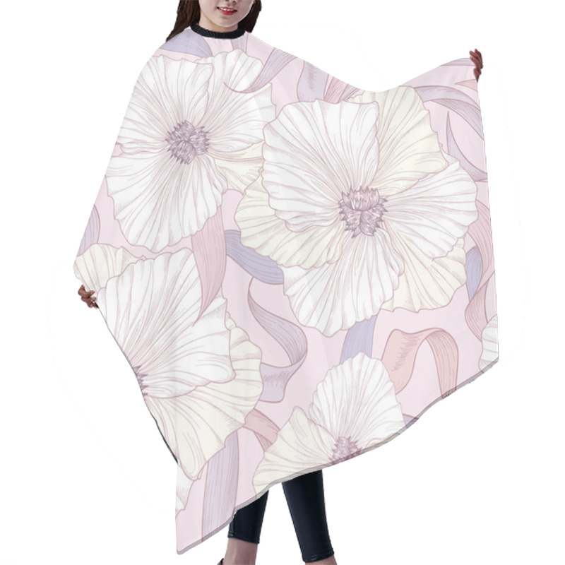 Personality  Floral Seamless Pattern. Hair Cutting Cape