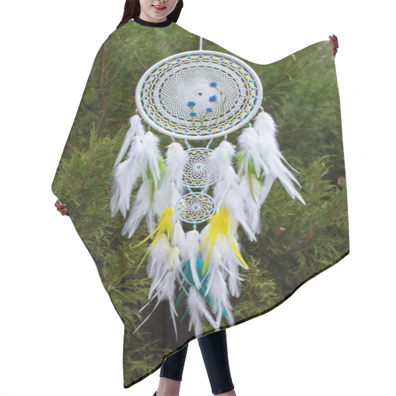 Personality  Dream Catcher With Feathers Threads And Beads Rope Hanging. Dreamcatcher Handmade Hair Cutting Cape