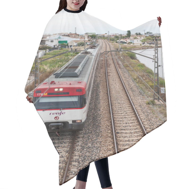 Personality  Passenger Train In Spain Hair Cutting Cape