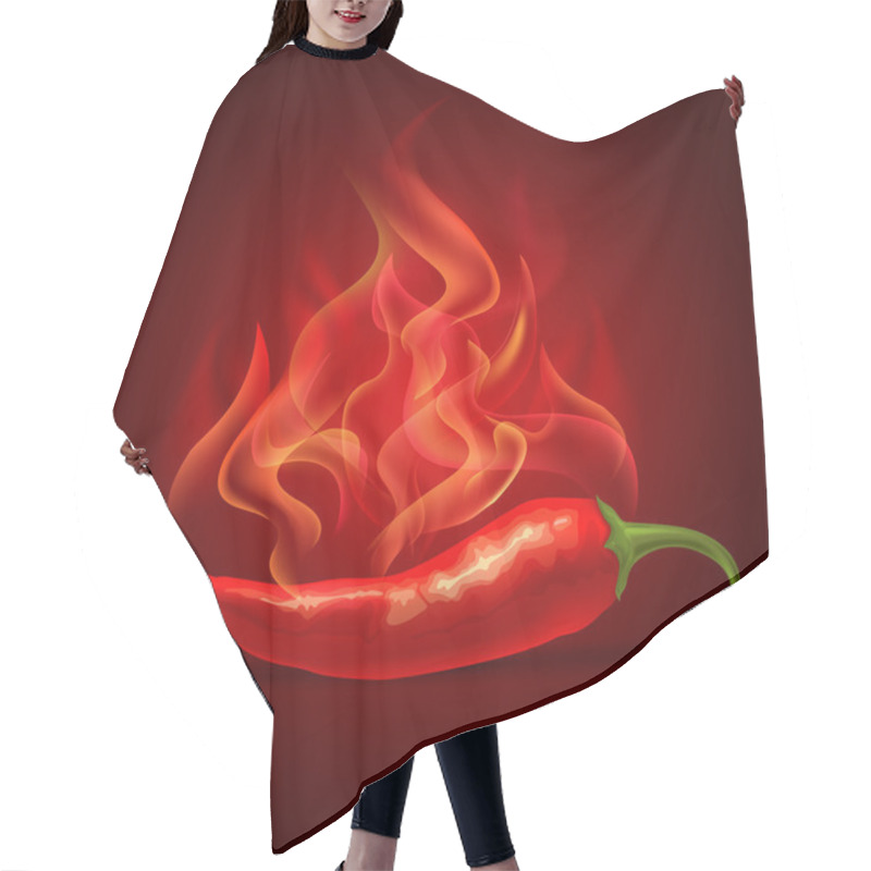 Personality  Red Chili Pepper Hair Cutting Cape