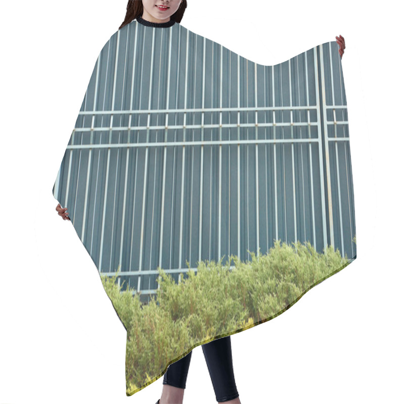 Personality  Fence And Green Grass With Bushes, Textured Background Hair Cutting Cape