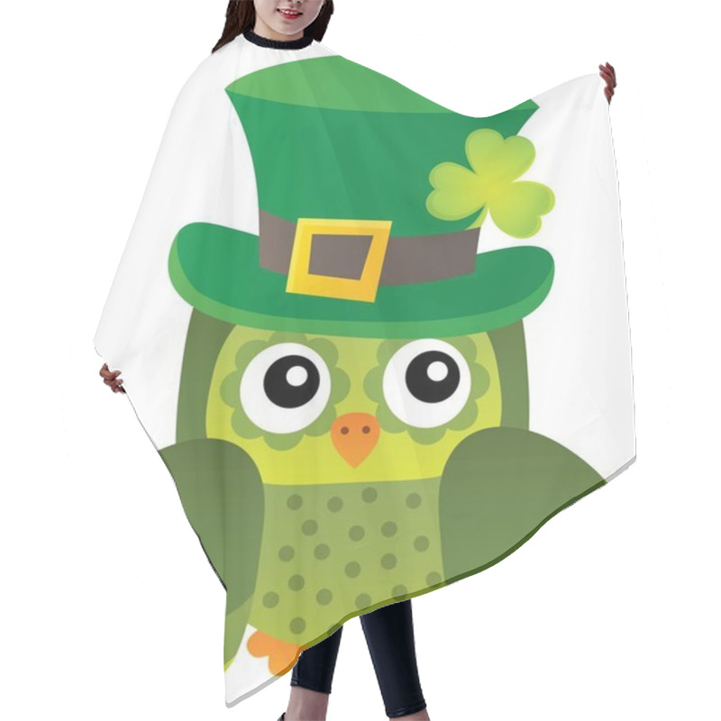 Personality  St Patricks Day Theme With Owl Image 1 Hair Cutting Cape