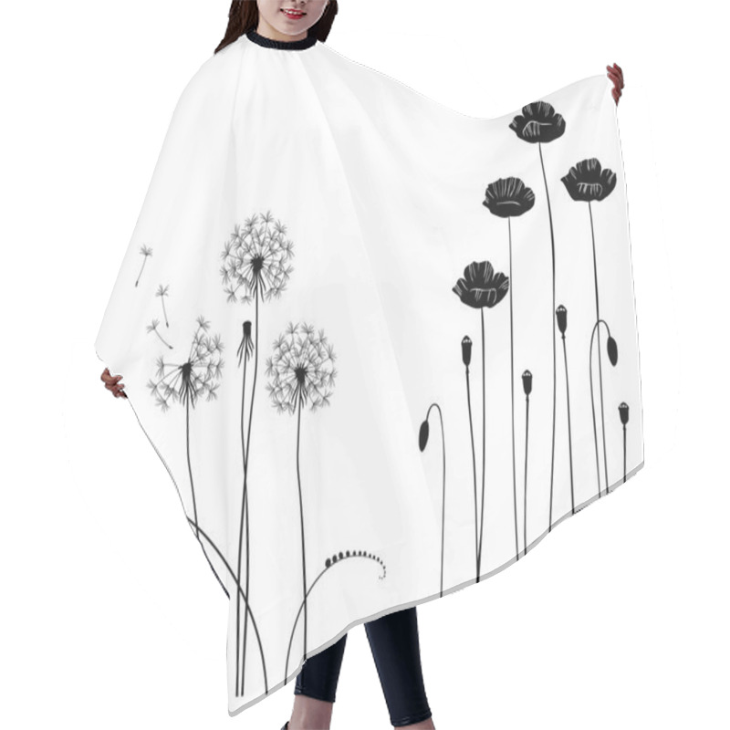 Personality  Collection For Designers, Wild Plant Vector Hair Cutting Cape