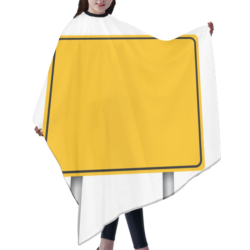 Personality  Empty Yellow Road Signs Hair Cutting Cape