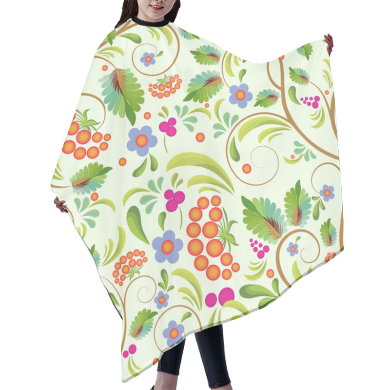 Personality  Seamless Floral Background - Stylized Tree Hair Cutting Cape