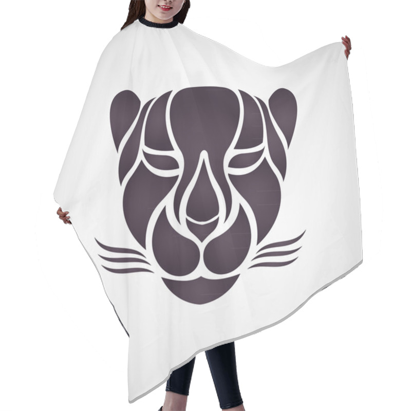 Personality  Cheetah Logo Vector Hair Cutting Cape