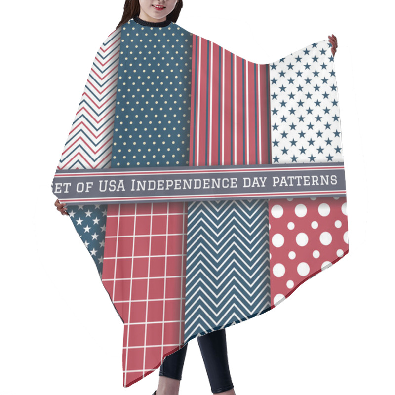 Personality  Set Of USA Independence Day Patterns  Hair Cutting Cape