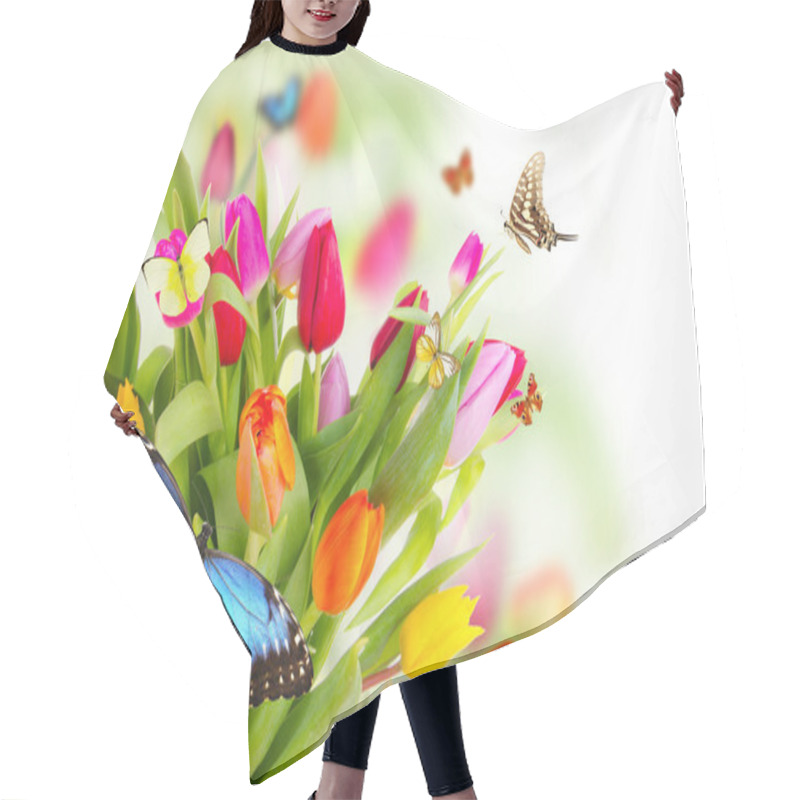 Personality  Spring Flowers Hair Cutting Cape