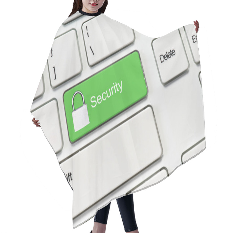 Personality  Cyber Sucurity Button Hair Cutting Cape