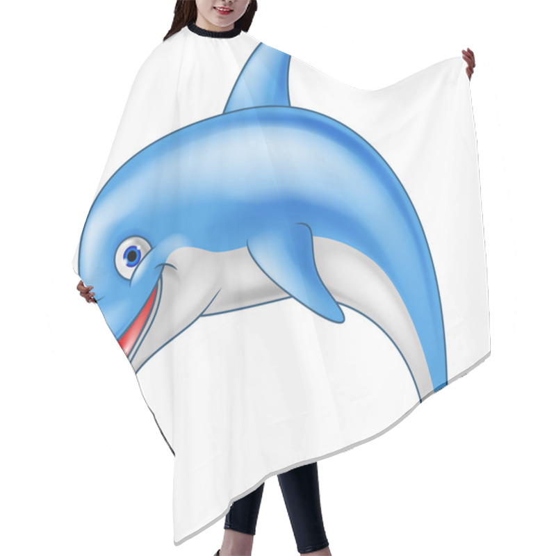 Personality  Funny Dolphin Cartoon Hair Cutting Cape