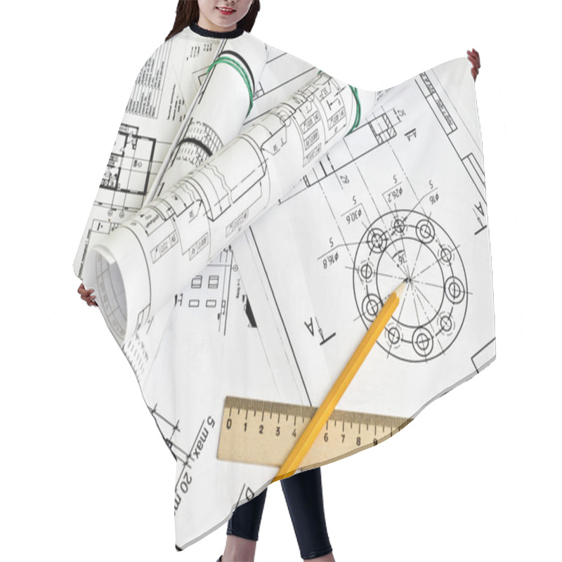 Personality  The Engineering Drawing Hair Cutting Cape