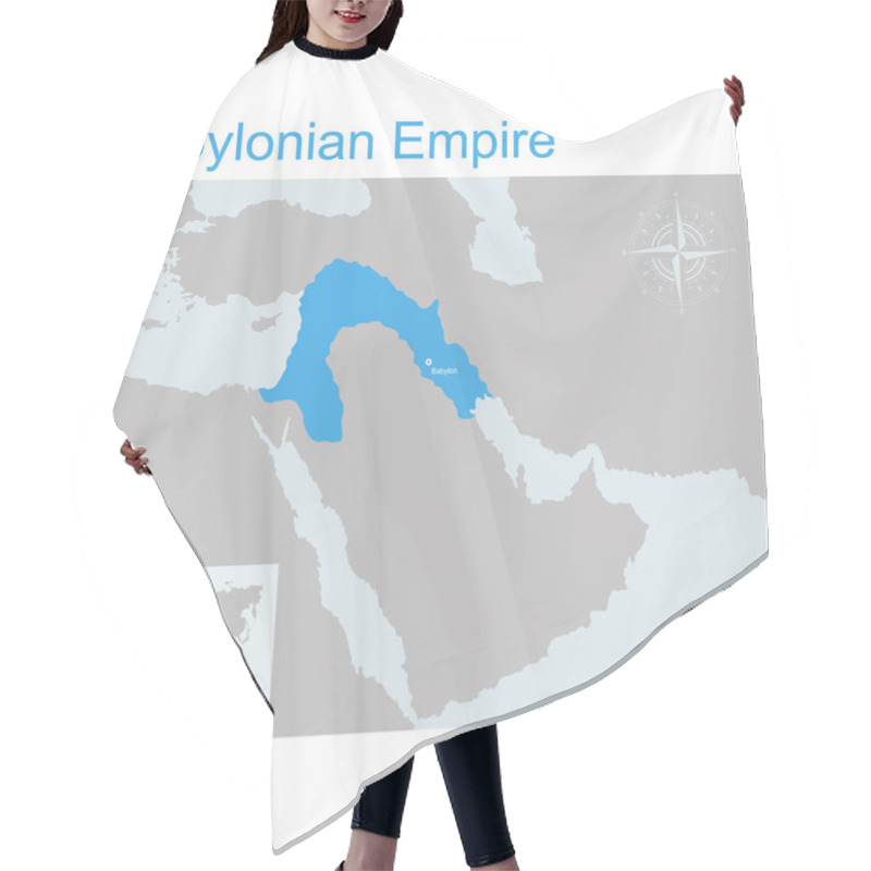 Personality  Vector Map Of Babylonian Empire For Your Design Hair Cutting Cape