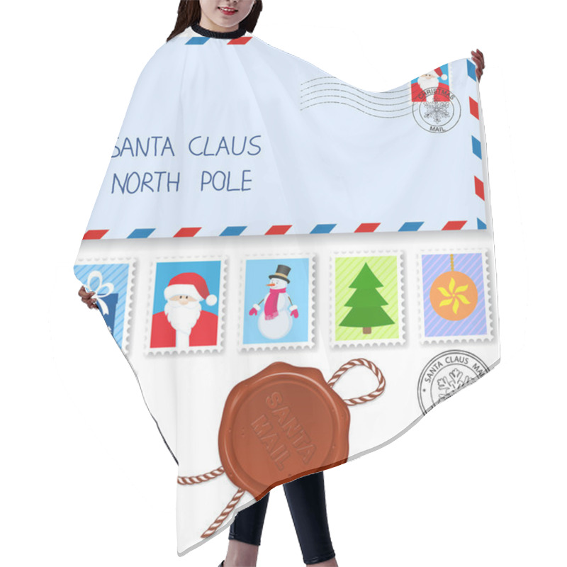 Personality  Letter To Santa Claus Hair Cutting Cape