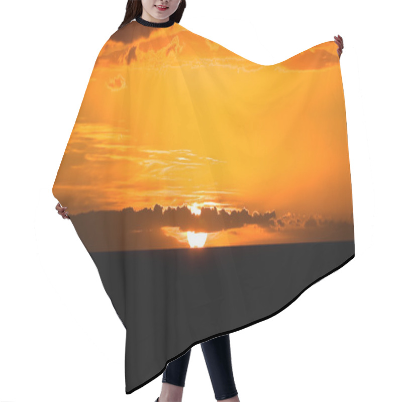 Personality  Sunset Above The Atlantic Ocean Hair Cutting Cape