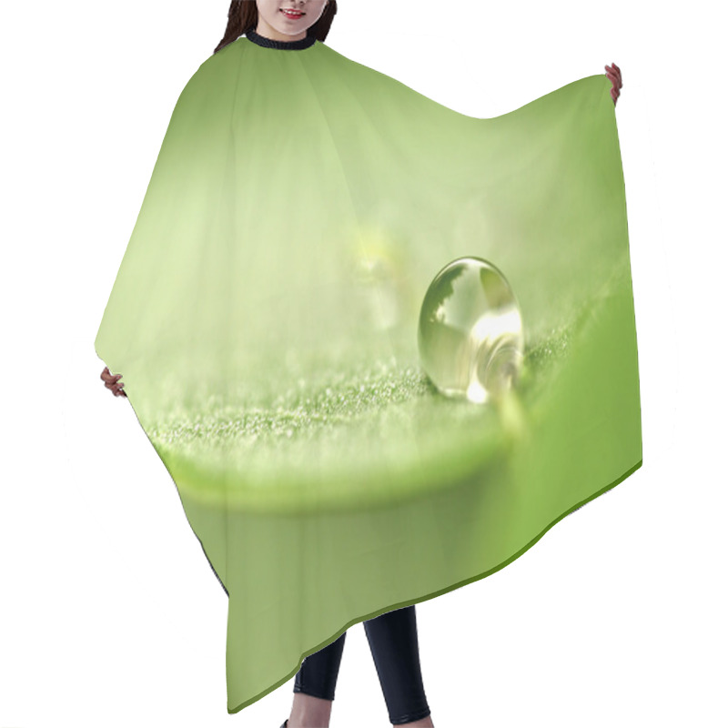 Personality  Close Up Water Drop On Flower And Leaf Hair Cutting Cape