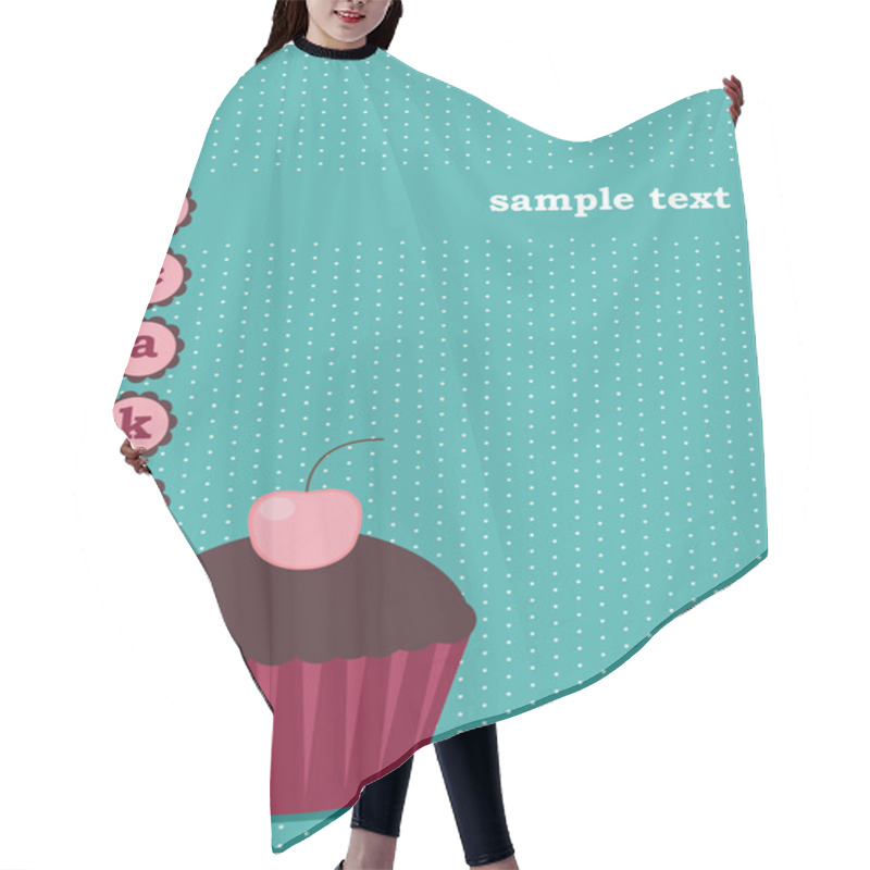 Personality  Cupcake Design Hair Cutting Cape