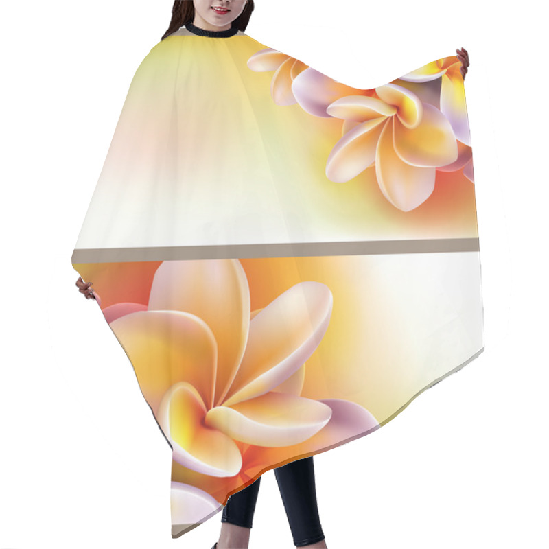 Personality  Frangipani Flowers Hair Cutting Cape