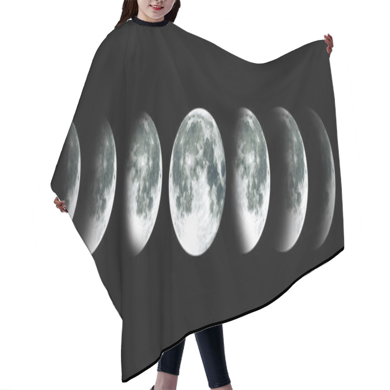 Personality  Moon Lunar Cycle In Night Sky. NASA. Hair Cutting Cape