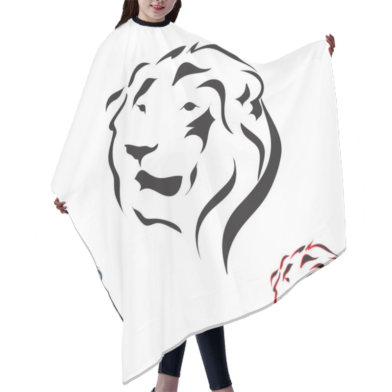 Personality  Vector Tattoo Sketch Animal Hair Cutting Cape