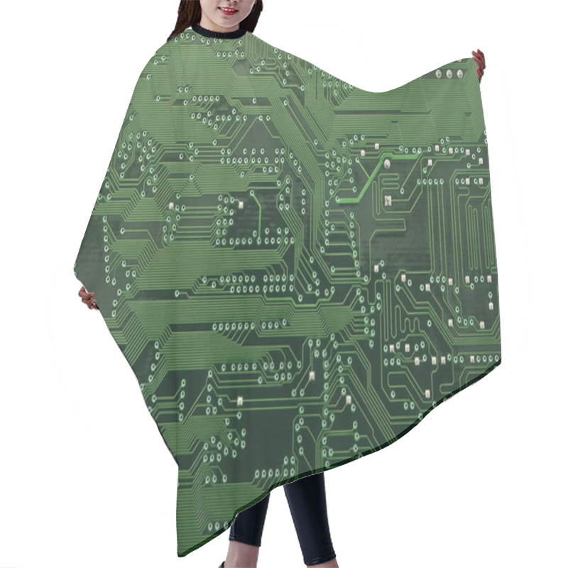 Personality  Electronic Circuit Plate Background Hair Cutting Cape