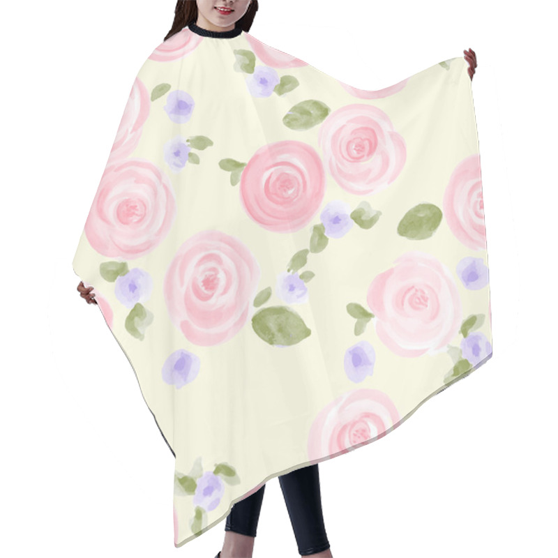 Personality  Roses Seamless Pattern Hair Cutting Cape