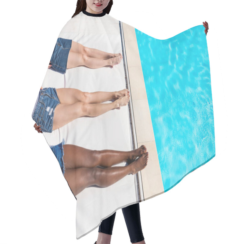 Personality  People Lying Near Pool Hair Cutting Cape