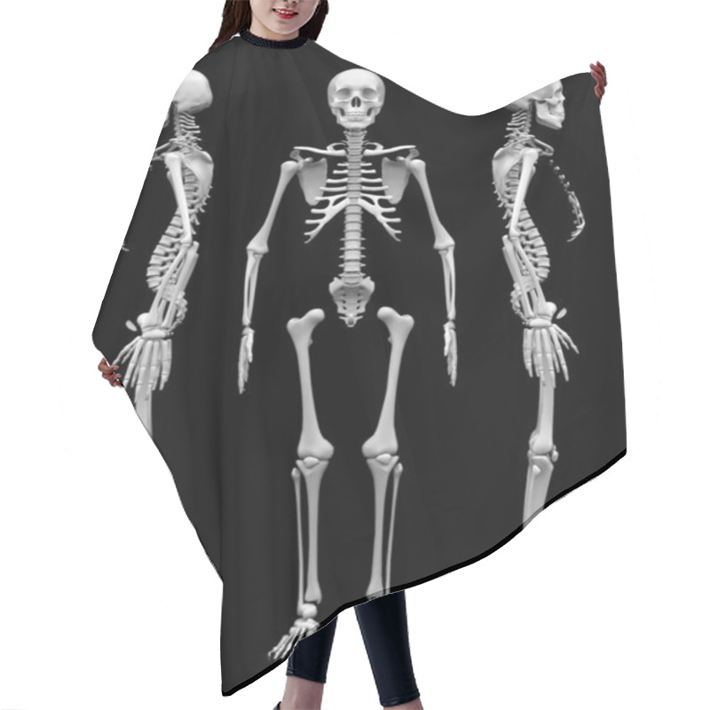 Personality  Human Skeleton Hair Cutting Cape